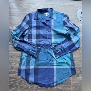 Burberry nova check button down shirt